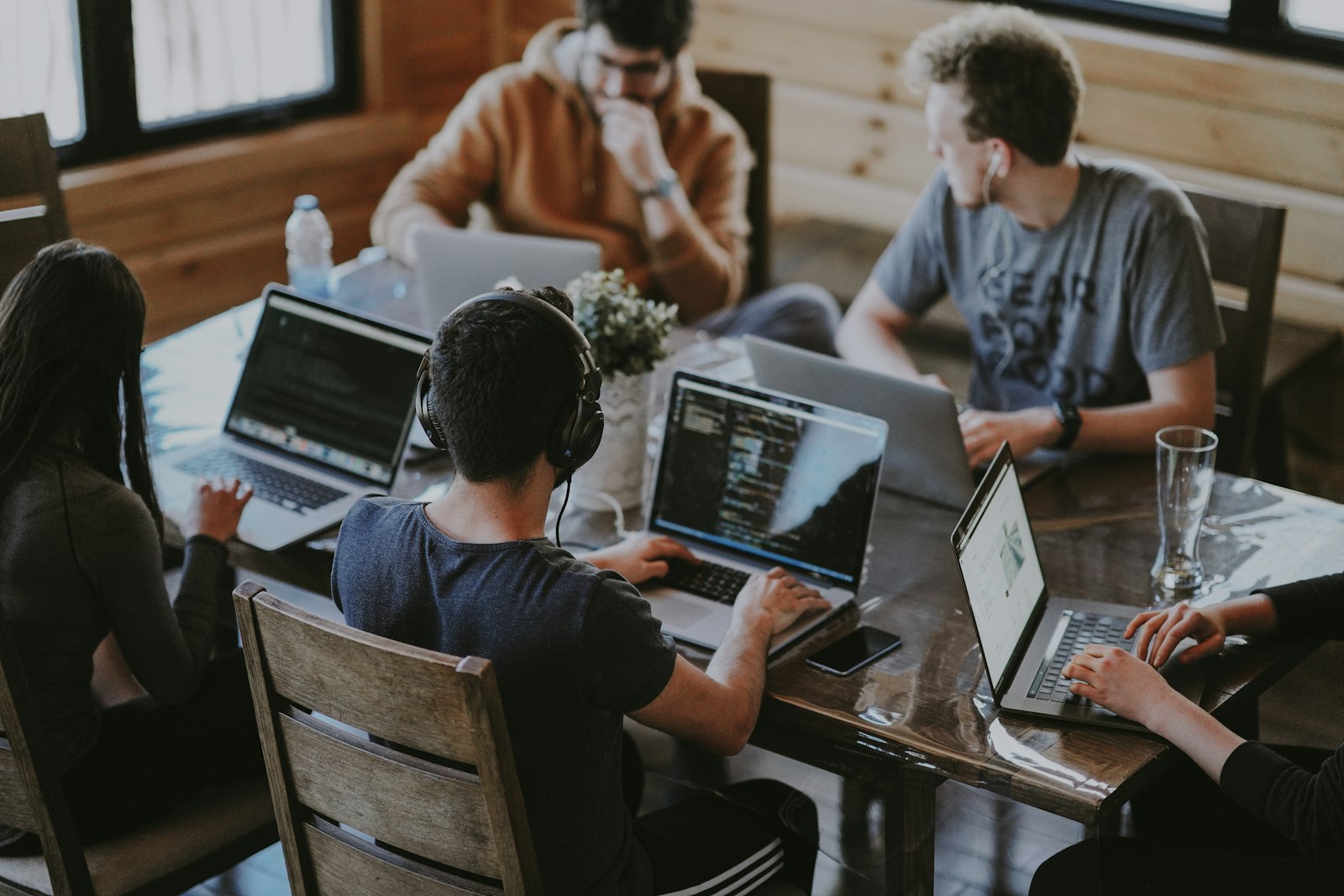 Growing team collaborating across a modern Hyderabad office workspace